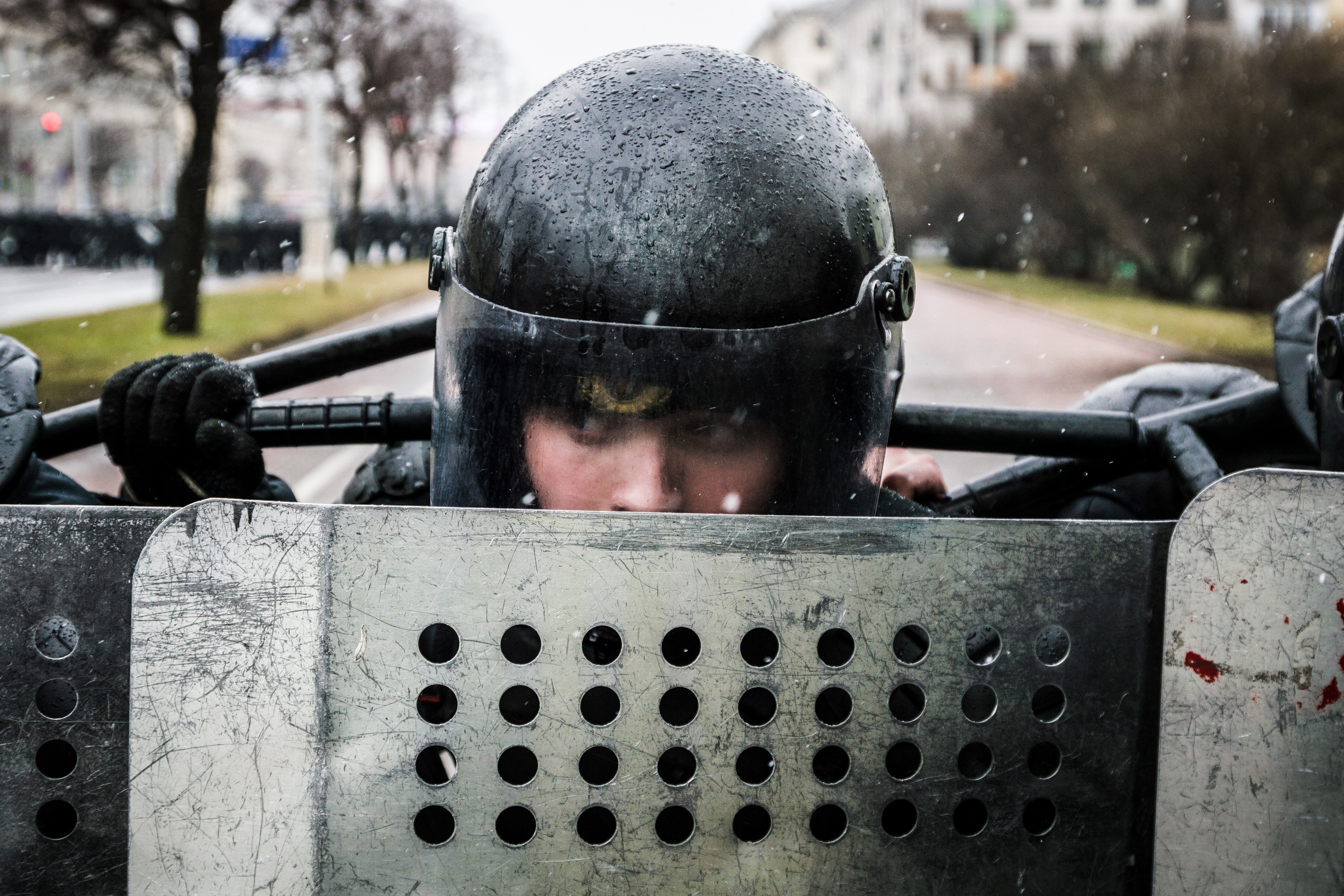 Фота: Уладзіслаў Рубанаў. Падчас разгону дэманстрацыі на Дзень Волі 25 сакавіка, 2017 года.